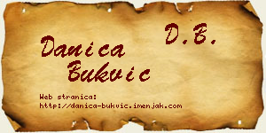 Danica Bukvić vizit kartica